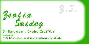zsofia smideg business card